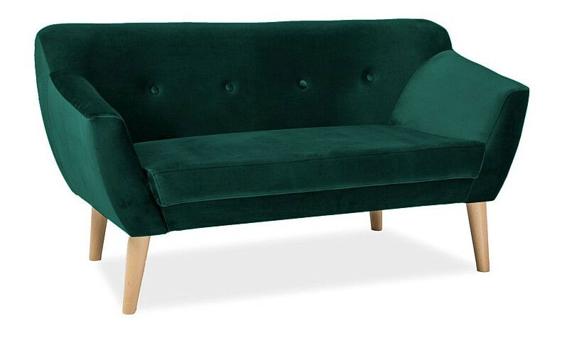 Pohovka dvojsedačka Begonia 2 (smaragdová)