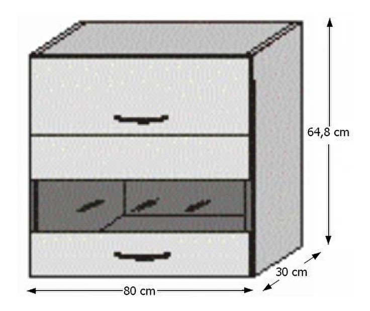 Dulap superior de bucătărie Igo GW1-80