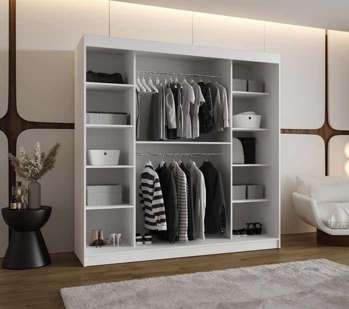 Dulap de haine 200 cm Lulu (alb)