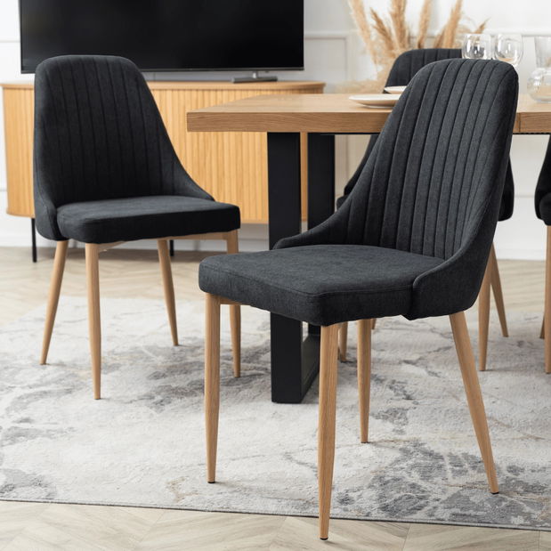 Jedálenská stolička Trasladal (čierna) 