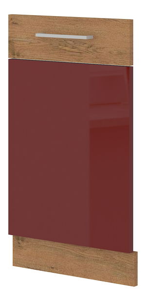 Uși pentru mașina de spălat vase, încorporată Virion ZM 713 x 446 (stejar lancelot + bordo)