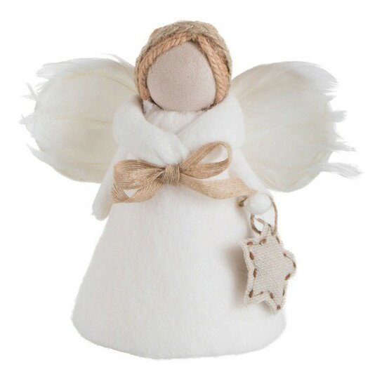 Figurína Jolipa Anjel (21x13x22cm) (Biela + Béžová)