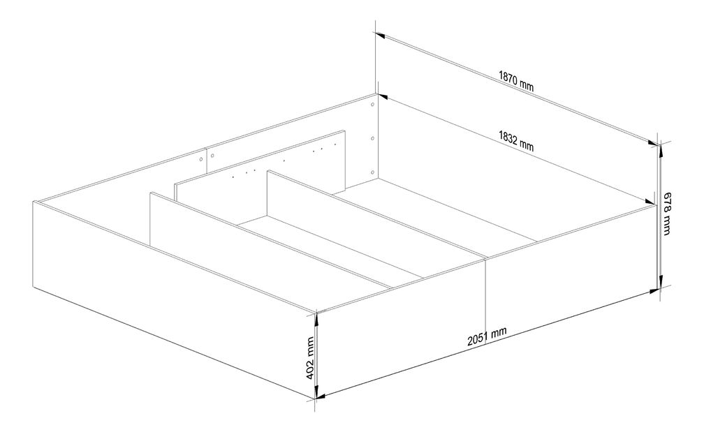 Bračni krevet Cosimo III (bijela) (sa podnicom)