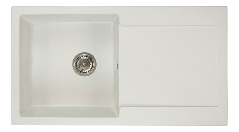 Kuchynský drez Adaxa (biela) (s 2 otvormi pre batériu) (P)