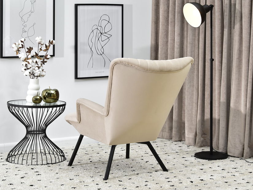 Relaxačné kreslo Lanzaris (béžová + čierna)