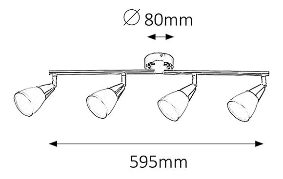 Spot LED Nicolette 6770 (crom + alb)