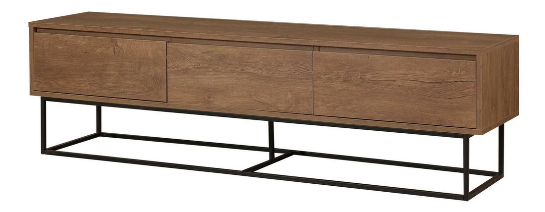 Súprava nábytku do obývacej izby Laxi 24 (orech + čierna)