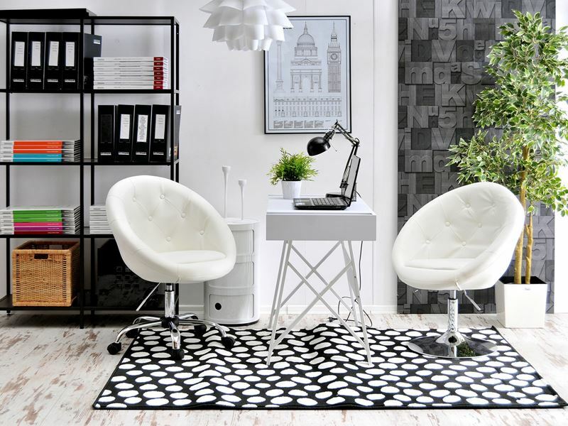 Fotoliu – Mebel partner – Lush 3 (alb + negru) *lichidare stoc