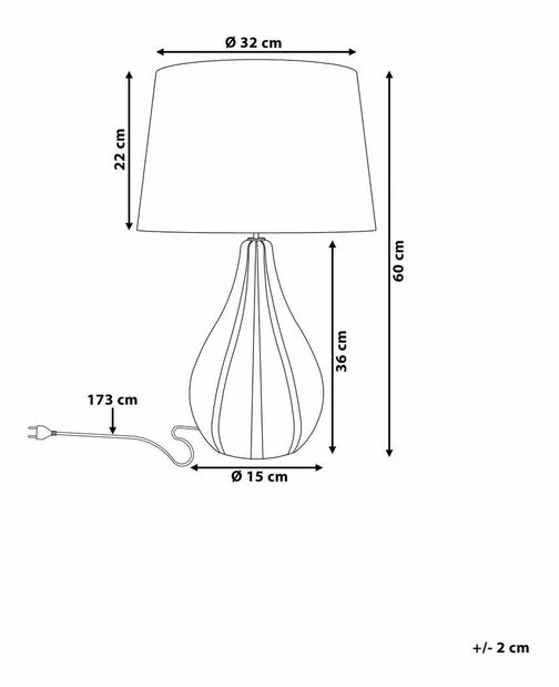 Stolná lampa Salte (čierna)