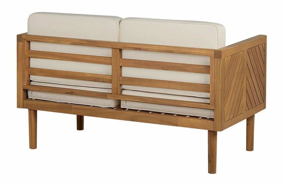 Kerti kanapé Blas (világos fa + krém)