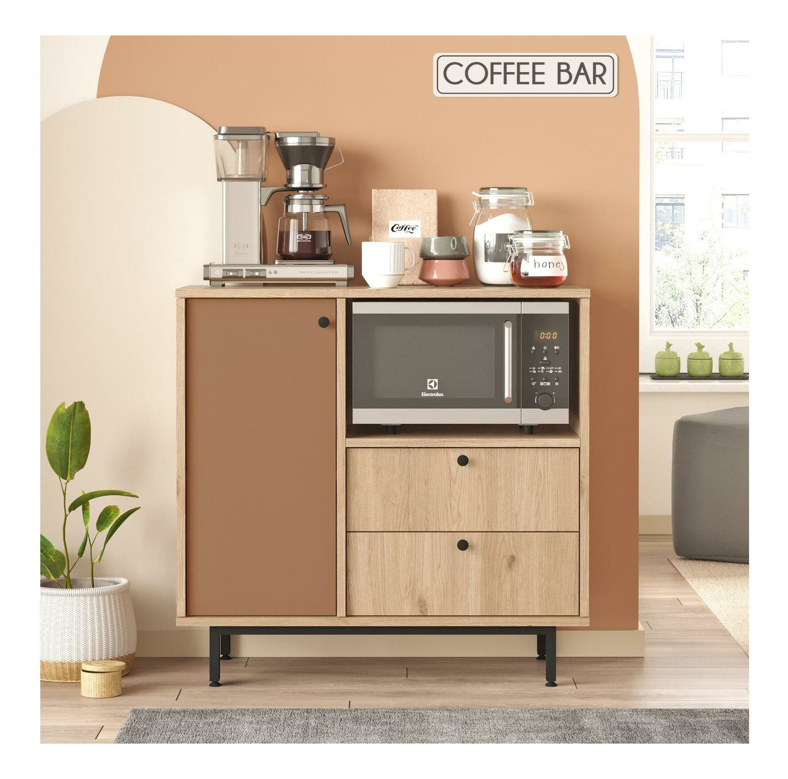 Komoda Rebutia 1 (hrast + cigla)