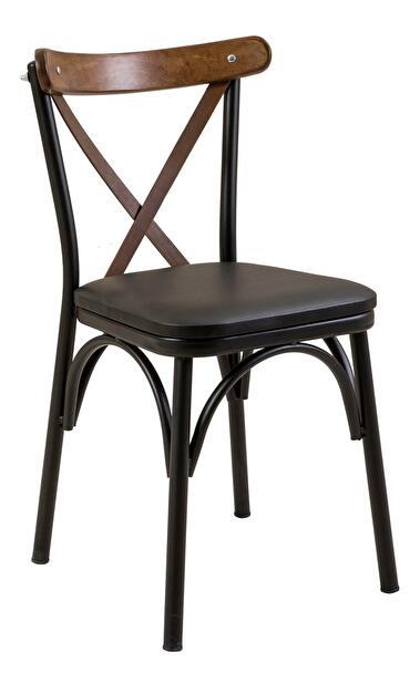 Set mobilier sufragerie Duvasa 7 (negru) (pentru 4 persoane)