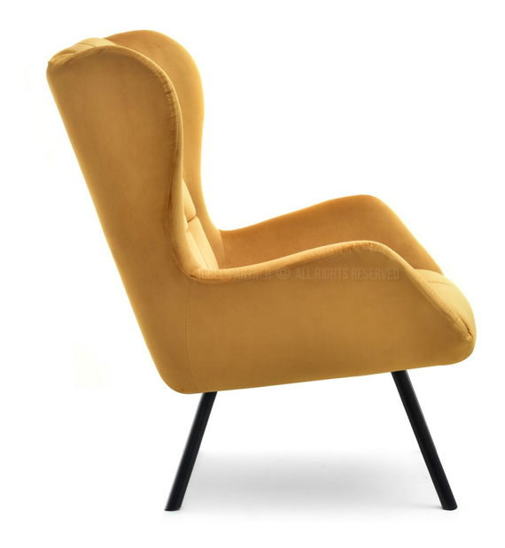 Dizájnos fotel Norweien (arany)