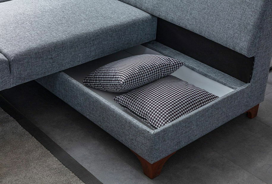 Rohová sedačka Tlofa (sivá) (L)