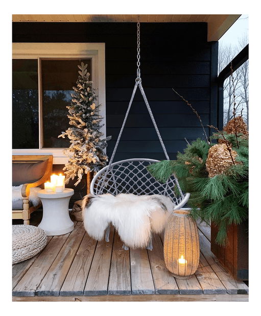 Felakasztható hintafotel Amarea (szürke)