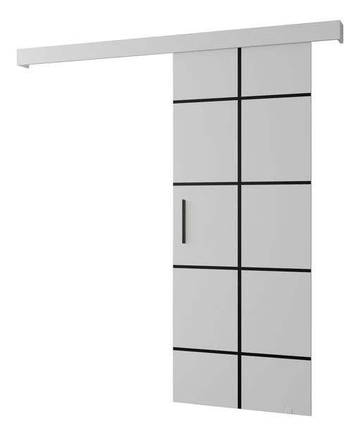 Uși culisante 90 cm Sharlene III (alb mat + alb mat + negru)
