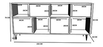 TV asztal/szekrény Asir Moderny 34