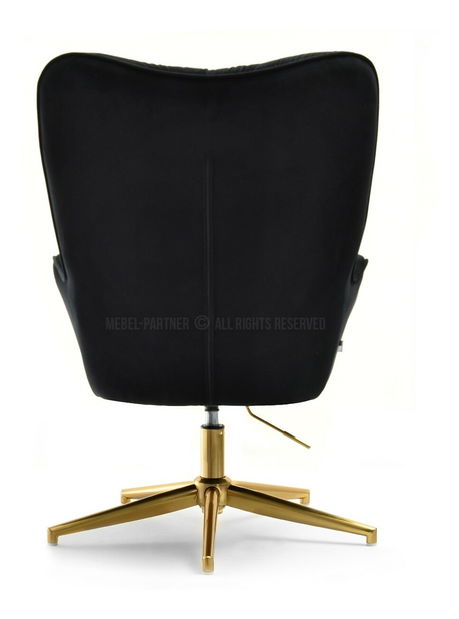 Fotel Meryl (fekete + arany)