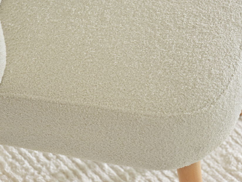 Relaxačné kreslo Dintieno (krémová + dub)