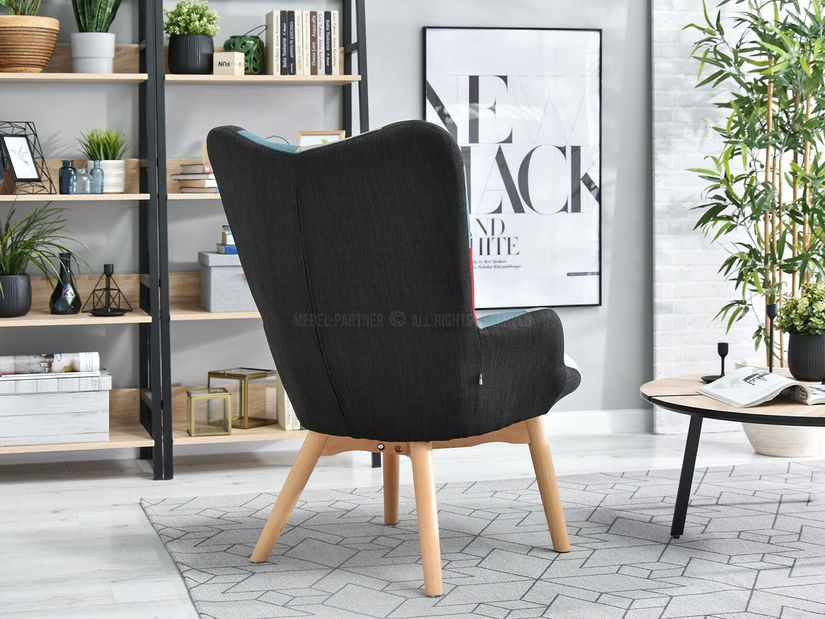 Fotoliu Nutri (patchwork + negru)