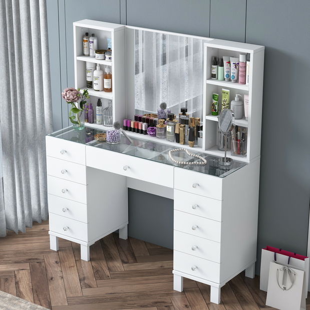 Toaletný stolík Beja (biela)