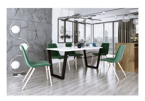 Masă de sufragerie Kermit 185x67 (alb) (pentru 4- 6 persoane)