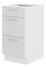 Dulap inferior de bucătărie Lavera 40 D 3S BB QUADRO (Alb + Alb lucios)