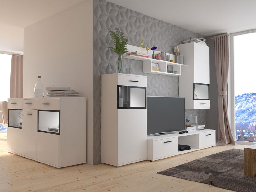 Obývacia stena Balbo (biela) (bez osvetlenia)