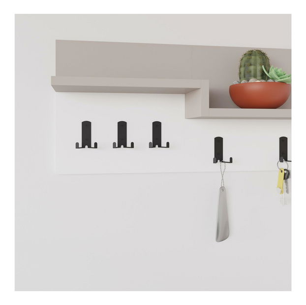 Vešiak Makiso 2 (svetlá mocha + biela) 