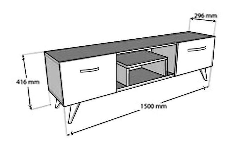 TV stolík/skrinka Tebosi 1 (orech) 