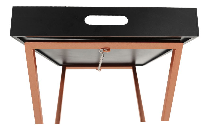 Servírovací stolík Massimo (čierna + medená)