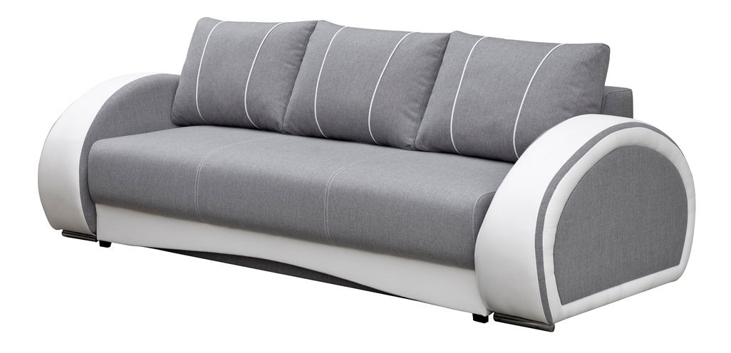 Háromszemélyes kanapé Cario (világos szürke + fehér)