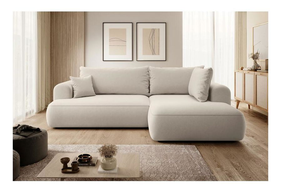 Sarokkanapé Olivo II (J) (bézs + fekete) 