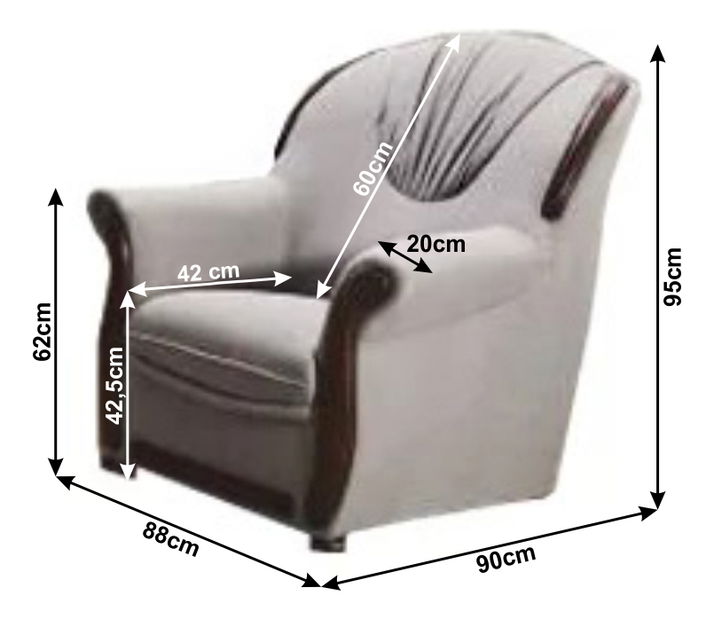 Sedacia súprava Merione (sivá)