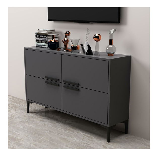 TV asztal/szekrény Kipobu (antracit) 