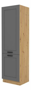 Potravinová kuchynská skriňa Lucid 60 LO 210 2F (dub artisan + dustgrey)