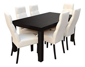 Jedálenský set (pre 6 osôb) Rokkaz RK47 (wenge + biela)