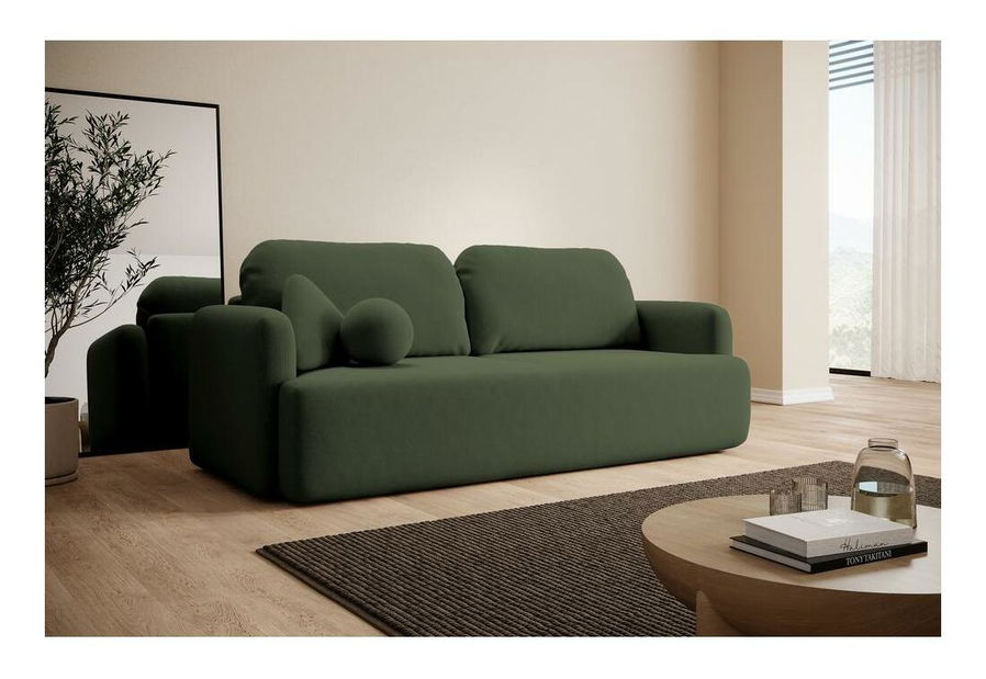 Háromszemélyes kanapé Linaki (zöld + fekete)