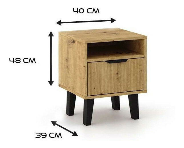 Noptieră Sacar 1 (stejar artisan)