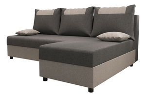 Kutna garnitura Stellar L (tamnosiva + bež) (D)