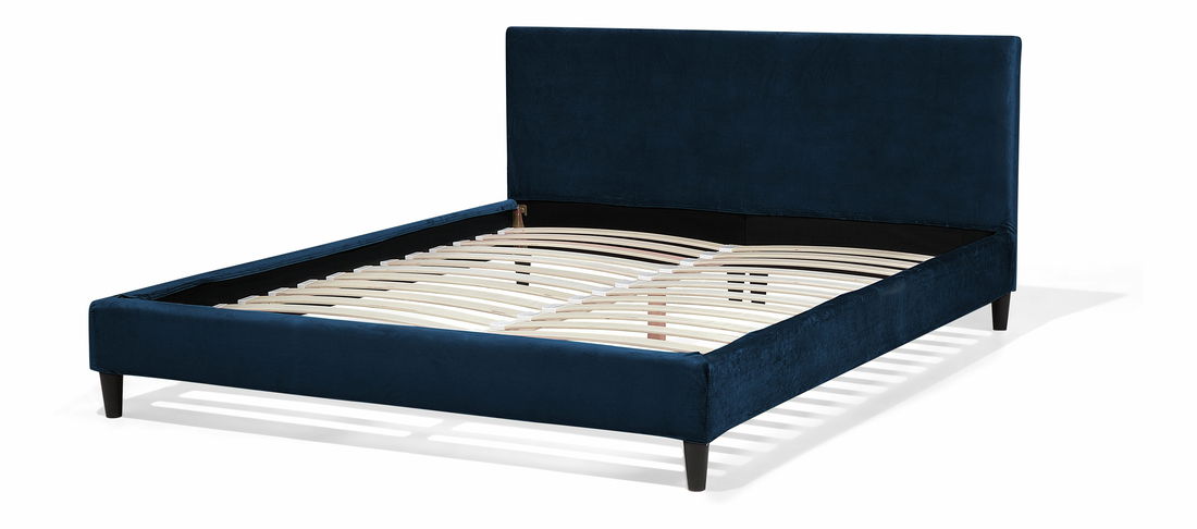 Manželská posteľ 180 cm FUTTI (s roštom) (modrá) *výpredaj
