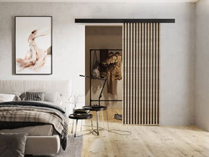 Klizna vrata Baxdos 7 (hrast sonoma + crna)