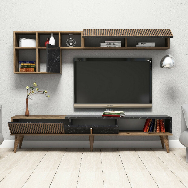 Mobilier living Michelle (Nuc + Negru)