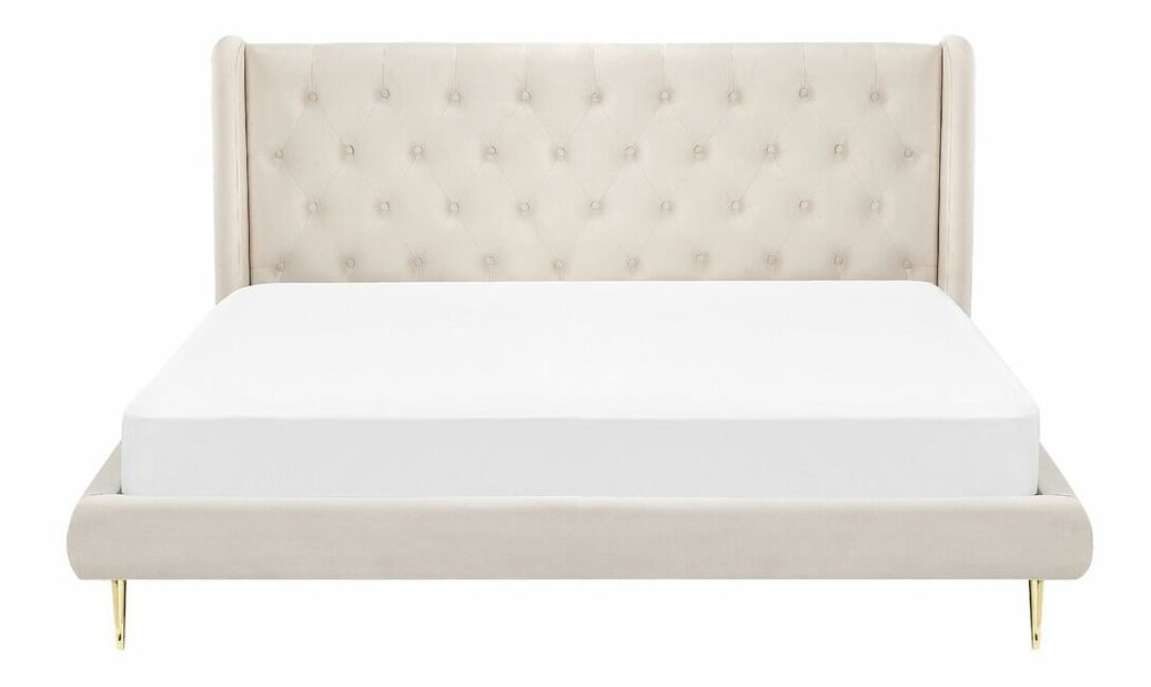 Bračni krevet 180 cm Flora (bež) (s podnicom)