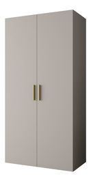 Šatníková skriňa 100 cm Borry 1 (kašmír + zlatá)