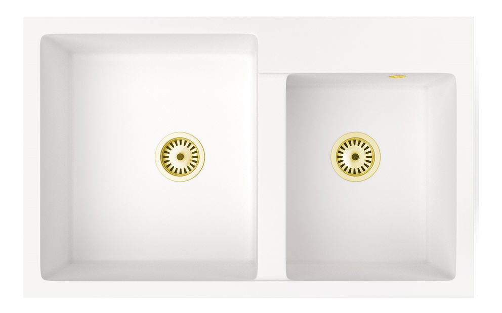 Kuchynský drez Hakkon (biela) (bez otvoru pre batériu) (bez batérie)