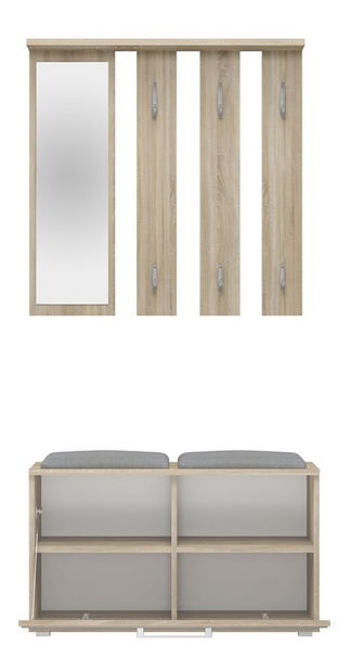 Predsieňová zostava Oasis 1 (dub sonoma) (so zrkadlom)