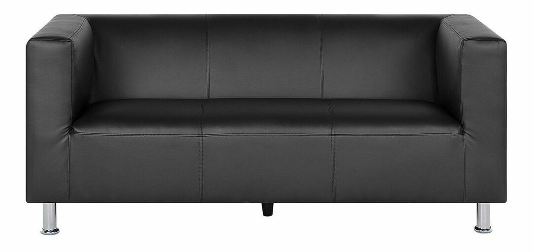 Kožená pohovka trojsedačka Faxe (čierna)