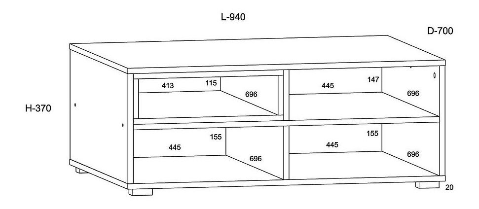Măsuță cafea Anikka M (Stejar artisan + alb)