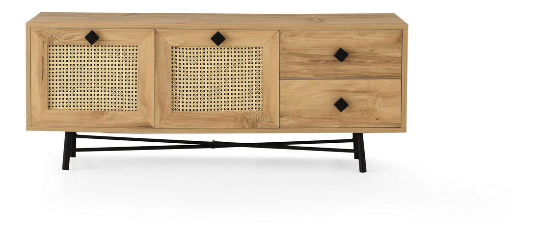 TV asztal/szekrény Bego 3 (tölgy + fekete)